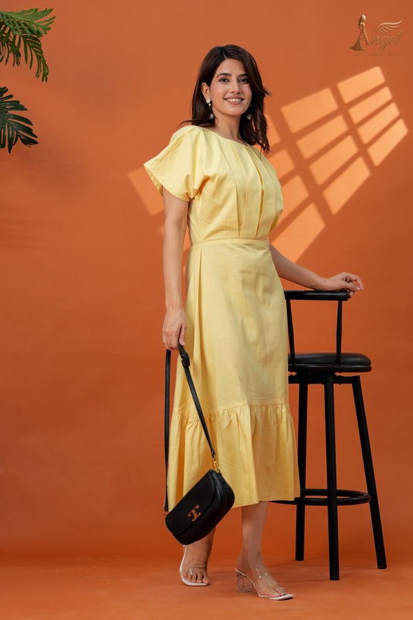 Women’s Puff Sleeve Midi Dress