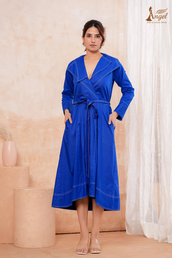 Wrap Collar Dress