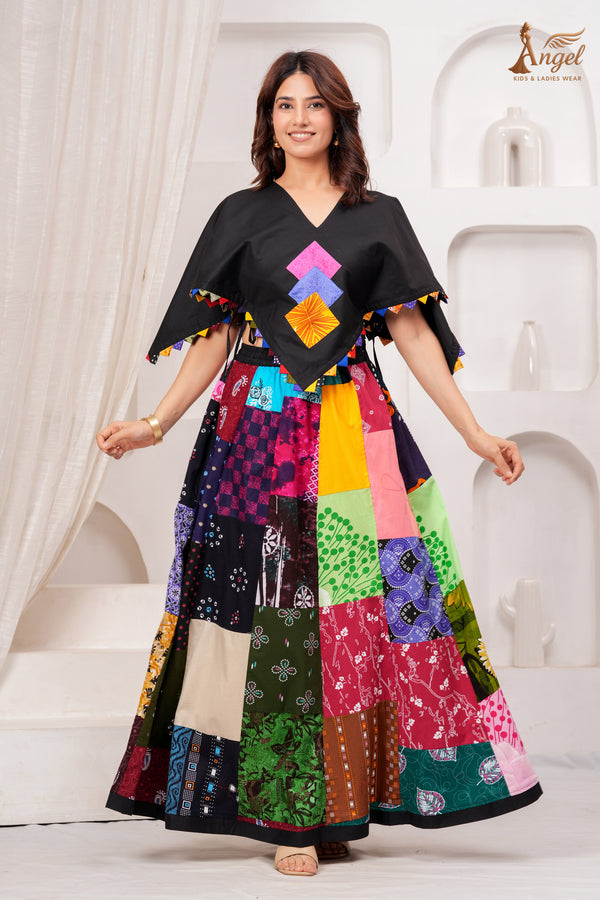 Patchwork Skirt Set